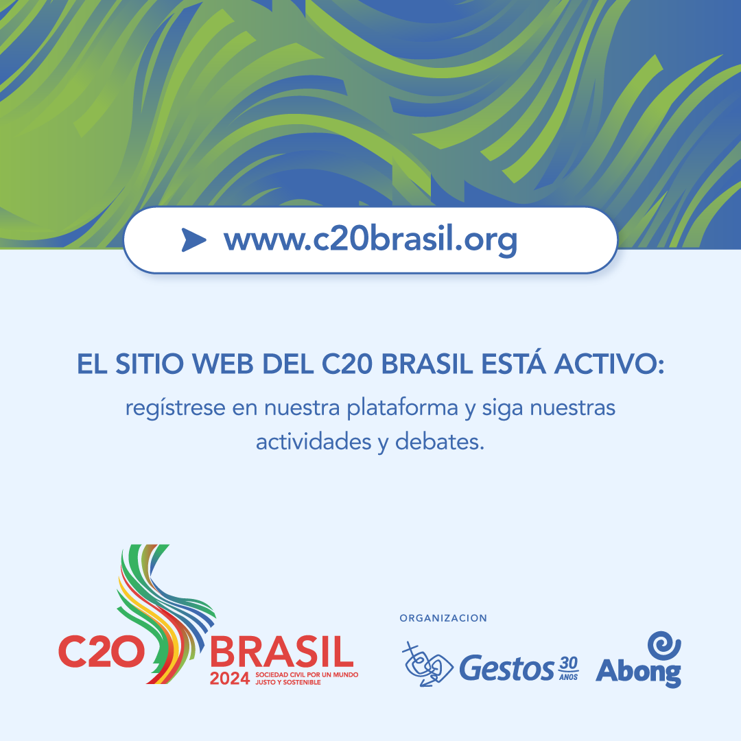 El sitio web del C20 está activo: la sociedad civil ahora puede participar en grupos de trabajo